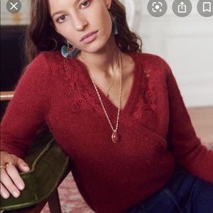 Sezane wrap sweater